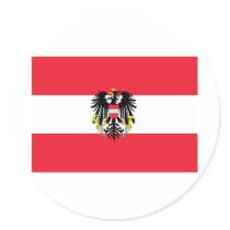 Austria Coat of Arms Round Sticker
