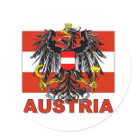 Austria Coat of Arms Round Sticker