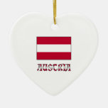 Austria Flag and Word Ornament