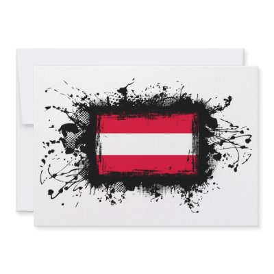 Austria Flag Personalized Invites by TheArtOfPamela