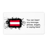 Austria Flag Custom Shipping Label