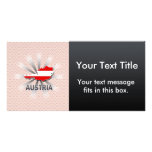 Austria Flag Map 2.0 Personalized Photo Card