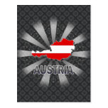 Austria Flag Map 2.0 Postcards