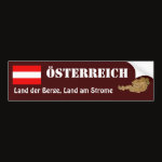 Austria Flag Map Text Bumper Sticker
