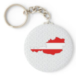 Austria Flag Map full size Key Chains