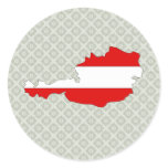 Austria Flag Map full size Stickers