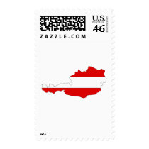 Austria flag map postage by FlagStore Austria flag map postage