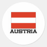 Austria Flag Round Sticker