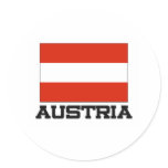 Austria Flag Round Sticker