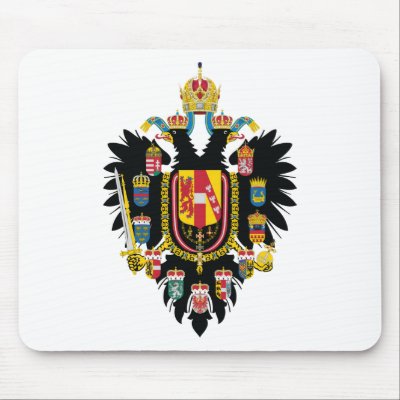 Austria Hungary Coat of Arms (1894-1915) Mouse Mat by FlagTshirts