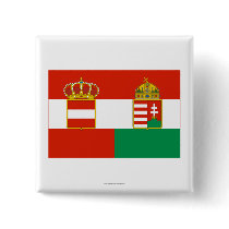Austria-Hungary Flag (1869-1918) Pinback Button