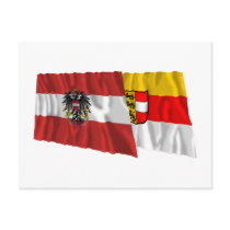 Austria & Kaernten Waving Flags postcards by Vexillophile Austria & Kaernten Waving Flags postcards