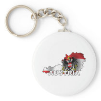 Austria Map Keychain
