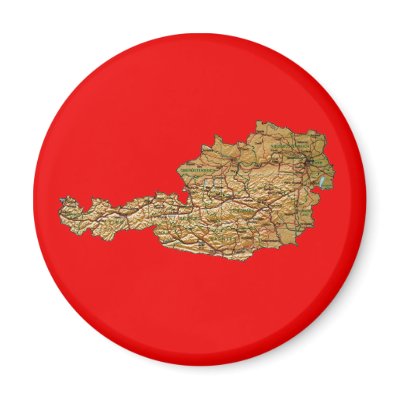 Austria Map Magnet by FlagAndMap