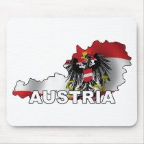 Austria Map Mouse Pads