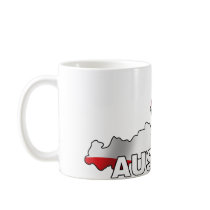 Austria Map Coffee Mugs