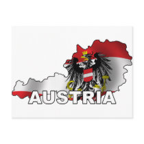 Austria Map Post Cards