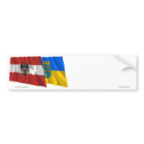 Austria & Niederoesterreich Waving Flags bumper stickers