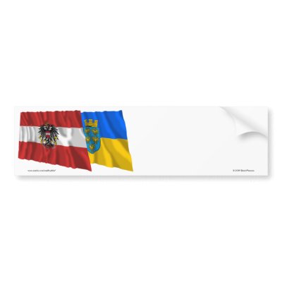 Austria & Niederoesterreich Waving Flags Bumper Stickers by Vexillophile