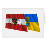 Austria & Niederoesterreich Waving Flags Cards