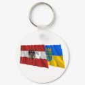 Austria & Niederoesterreich Waving Flags keychains