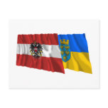 Austria & Niederoesterreich Waving Flags Post Cards