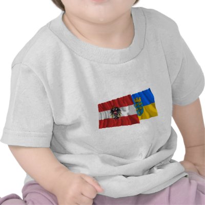 Austria & Niederoesterreich Waving Flags Tshirts by Vexillophile