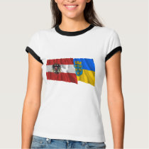 Austria & Niederoesterreich Waving Flags t-shirts by Vexillophile Austria & Niederoesterreich Waving Flags t-shirts
