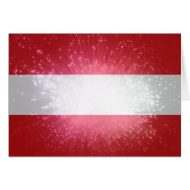 Austria; Österreich Flagge Greeting Card