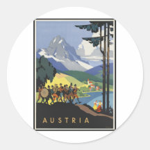 Austria Round Stickers
