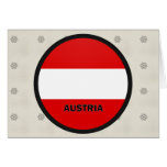 Austria Roundel quality Flag Greeting Card