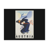 Austria Ski Post Card