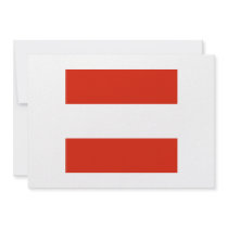 Austria Square Flag Custom Invitations
