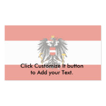 Austria (State, Variant), Austria flag Business Card Template