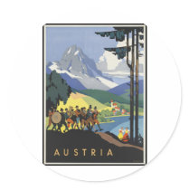 Austria Round Stickers