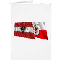 Austria & Tirol Waving Flags cards by Vexillophile Austria & Tirol Waving Flags cards