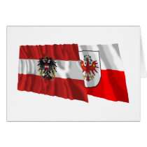 Austria & Tirol Waving Flags cards by Vexillophile Austria & Tirol Waving Flags cards