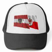 Austria & Tirol Waving Flags hats by Vexillophile Austria & Tirol Waving Flags hats