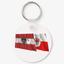 Austria & Tirol Waving Flags keychains by Vexillophile Austria & Tirol Waving Flags keychains