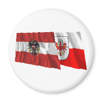 Austria & Tirol Waving Flags magnets