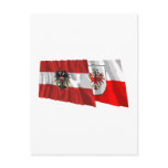 Austria & Tirol Waving Flags Post Cards