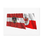 Austria & Tirol Waving Flags Postcards