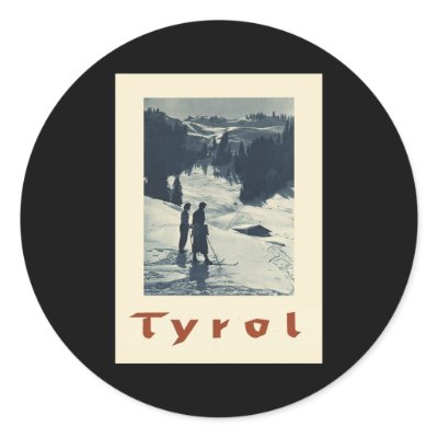 Austria Tyrol Round Sticker by vintage_cafe