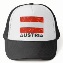 Austria Vintage Flag hats by allworldtees Austria Vintage Flag hats