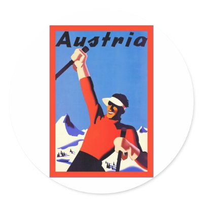 Austria ~ Vintage Travel Sticker by VintageFactory