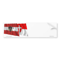 Austria & Wien Waving Flags bumper stickers by Vexillophile Austria & Wien Waving Flags bumper stickers
