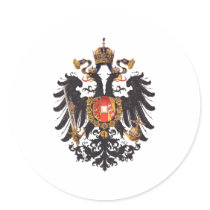 Austrian Empire Round Stickers