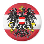 Austrian Flag & Coat of Arms Refrigerator Magnets