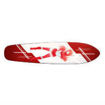 Austrian Manga girl dressed in Flag - Austria Skateboard Deck