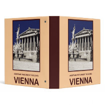 Austrian Parliament Building Vienna Vinyl Binders